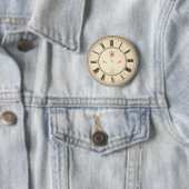 Roman Numerals Clock Design Button (Beispiel)