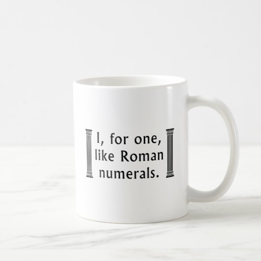Roman Numerals Kaffeetasse (Rechts)