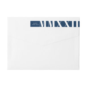 Roman Numerals Navy Blue New Year Holiday