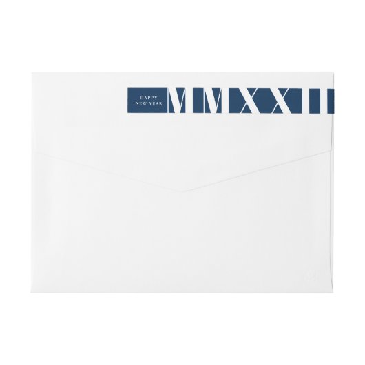 Roman Numerals Navy Blue New Year Holiday (Rückseite)