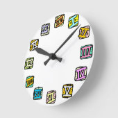 Roman Numerals Runde Wanduhr (Winkel)