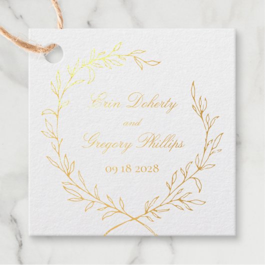 Roman Olive Leaf Wreath Silver oder Gold Geschenkanhänger (Vorderseite)