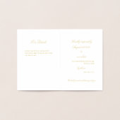 Roman Olive Leaf Wreath Wedding RSVP 1 Gold Folienkarte (Innenseite)