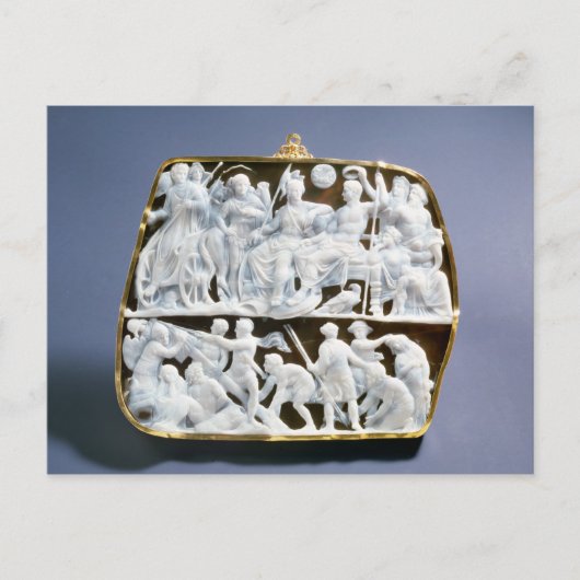 Roman onyx cameo, 1. Jahrhundert n. Chr. Postkarte (Vorderseite)