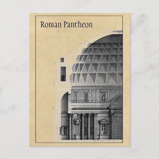 Roman Pantheon Klassische Architektur Postkarte (Vorderseite)