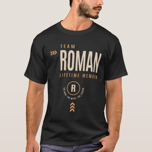 Roman Personalisiert Name - Funny Roman T-Shirt (Vorderseite)