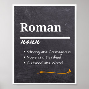Roman, Personalisierter Name des Jungen Poster