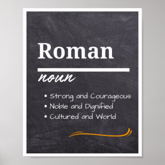 Roman, Personalisierter Name des Jungen Poster