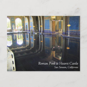 Roman Pool auf der Burg Hearst, Kalifornien Postkarte