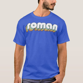 Roman Retro Rainbow Typografie Faded Style T-Shirt