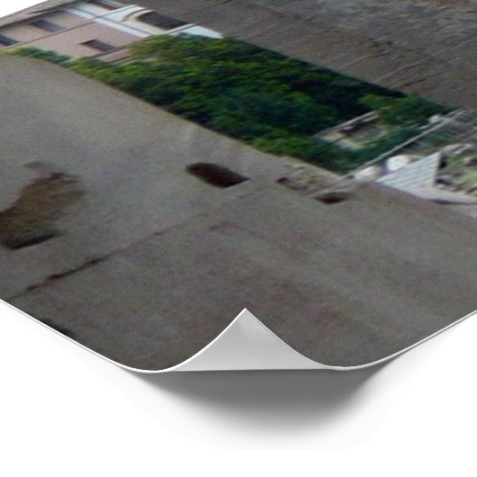 Roman Ruins Eingang in Rom Italien Poster (Ecke)