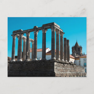 Roman Ruins in Evora Portugul Postkarte