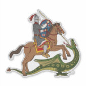 Roman Saint George und der Drache Aufkleber (Vorderseite)