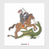 Roman Saint George und der Drache Aufkleber (Blatt)