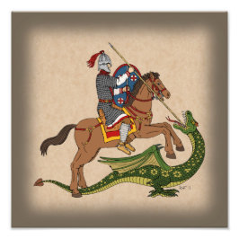 Roman Saint George und der Drache Fotodruck