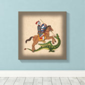 Roman Saint George und der Drache Leinwanddruck (Insitu (Holzboden))