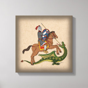 Roman Saint George und der Drache Leinwanddruck