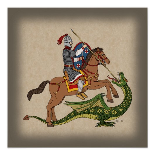 Roman Saint George und der Drache Poster (Vorderseite)