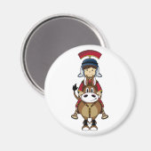 Roman Soldier & Horse Magnet (Vorderseite/Rückseite)