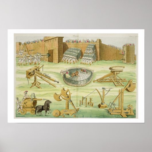 Roman Soldiers Besieging a Town, Platte 23B, Klass Poster (Vorne)