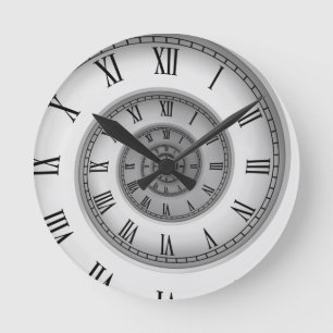 Roman Spiral 121 Runde Wanduhr