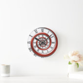 Roman Spiral - Rot Runde Wanduhr (Zuhause)