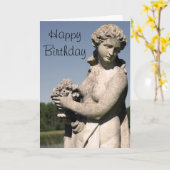 Roman Statue Birthday Karte (Gelbe Blume)