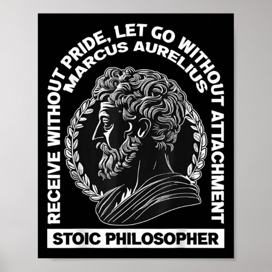 Roman Stoic Philosophy Marcus Aurelius Latin Quote Poster (Vorne)
