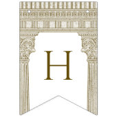 Roman Toga Party mit eleganten Tempelsäulen Wimpelkette (Zweite Fahne)