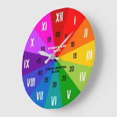 Roman und arabischer Regenbogen Lernen Zeitlehrer  Große Wanduhr (Winkel)