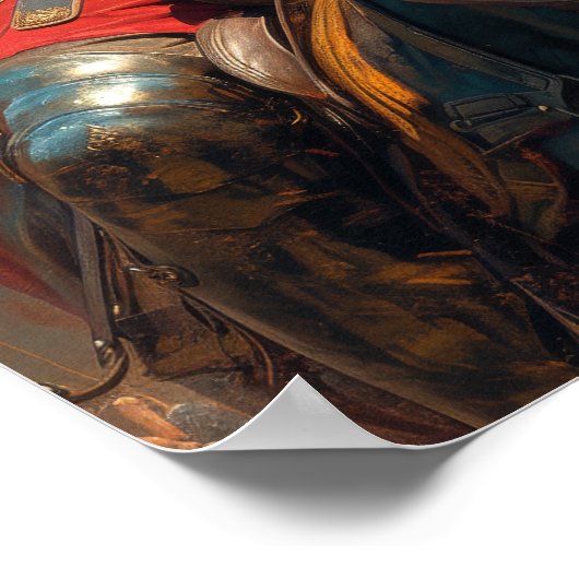 Roman Warrior in Armor Poster (Ecke)