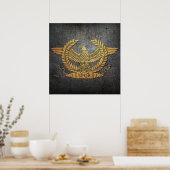 Roman Weathered Gold Eagle auf Eisen Poster (Küche)