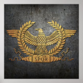 Roman Weathered Gold Eagle auf Eisen Poster (Vorne)