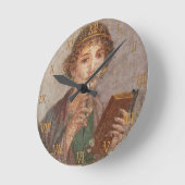 Roman Zahlen Pompeii Kunst, Dichtung und Musik Runde Wanduhr (Winkel)