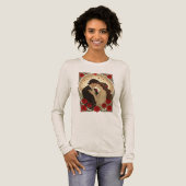 Romance And Red Roses Art Nouveau Illustration Tri-Blend Shirt (Volle Vorderseite)