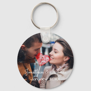 Romance Antriebskraft Ihr Foto addieren Namen Schlüsselanhänger