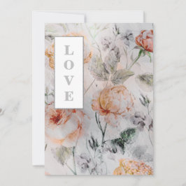 *~ Romance AR26 Blume QR UAWG Vintage Wedding Einladung