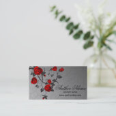 Romance Author Business Card Visitenkarte (Stehend Vorderseite)
