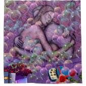 Romance - Bath Bubbles Abstrakt Duschvorhang (Vorderseite)