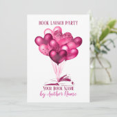 Romance Book Launch Party Einladung (Stehend Vorderseite)