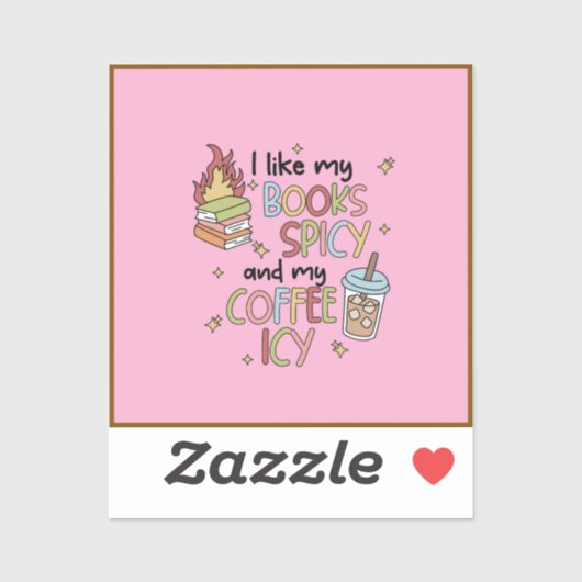 Romance books and coffee sticker (Blatt)