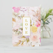 *~ Romance Bow AR26 Blume QR UAWG Wedding Invita Einladung (Stehend Vorderseite)