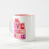 Romance braucht eine Chance Liebe Valentine Fun Zweifarbige Tasse (Vorderseite Links)