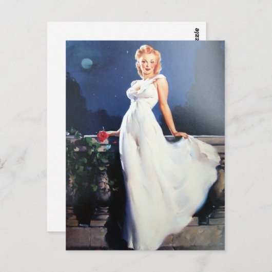 Romance Button Up Postkarte (Vorne/Hinten)