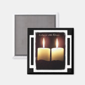 Romance Candle Foto Magnet (Vorderseite/Rückseite)