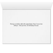 Romance Card mit einem magischen Wald (Innenansicht Horizontal (Unten))