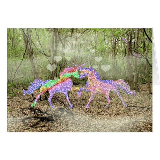 Romance Card mit einem magischen Wald (Vorderseite (Horizontal))