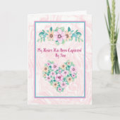 Romance Card mit floralem Herzen Karte (Vorderseite)