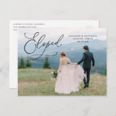 Romance Eloped Postcard Ankündigungspostkarte (Vorne/Hinten)