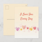 Romance Fingerprint Liebe Herz Feiertagspostkarte (Vorne/Hinten)